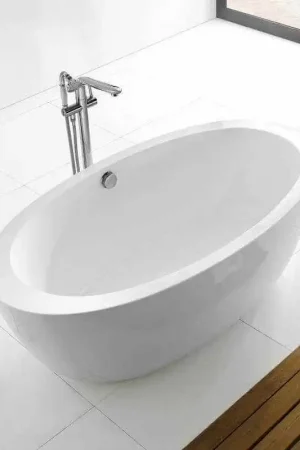 Baignoire ilot Ovale - Acrylique Blanc - 170x90 cm - Paris Offre Spéciale