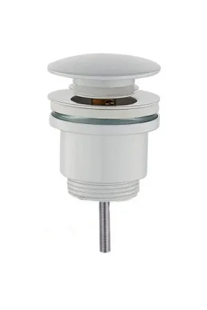 Remise Bonde de lavabo clic-clac universelle laiton Blanc Mat