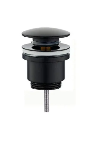 Bonde de lavabo clic-clac universelle laiton Noir Mat Usine Directe