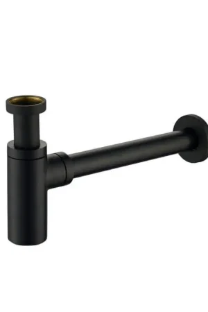 Affaire À Saisir Siphon Lavabo Design Totem Tubulaire Laiton finition Noir