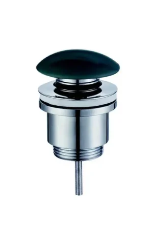 Bonde de lavabo clic-clac universelle laiton chromé et Céramique Noire Remise