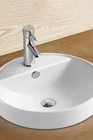 Vasque Semi Encastrable Ronde - Céramique - 47 cm - Ego Top Vente