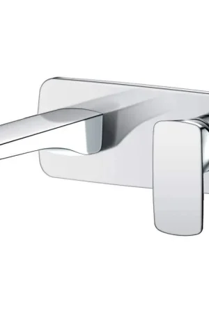Affaire À Saisir Robinet Mitigeur Lavabo Mural - Chromé/Blanc - Concep‘t