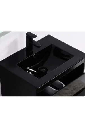 Vasque encastrable céramique noire - 81x47 cm - Dark Produit De Marque