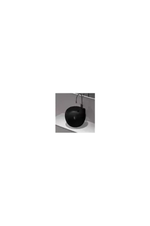 Quantité Limitée Vasque Haute Totem à Poser et/ou à Suspendre Céramique Noire 50cm -Ove