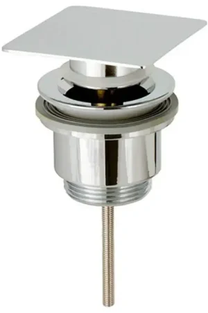 Bonde de lavabo clic-clac universelle carrée - Laiton chromée Super Prix