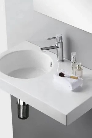 Lavabo Suspendu Rectangle - Céramique Blanc - 82x46 cm - Day Offre Limitée