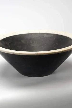 Vasque à Poser Ronde - Pierre Noire - 41 cm - Elite Achetez Aujourd'hui