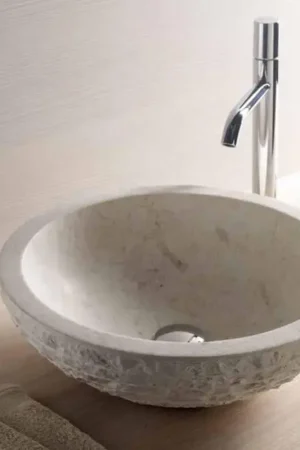 Vasque à Poser Bol - Pierre Beige - 45 cm - Strass Dernière Chance