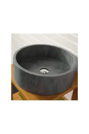 Vasque à Poser bol - Pierre noire - 42 cm - Aloha Seulement Aujourd'hui