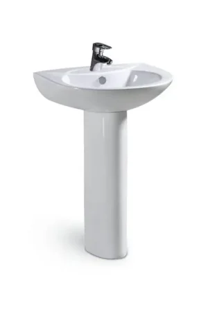 Expédié Aujourd'hui Lavabo sur colonne céramique - 53x80 cm - Dream