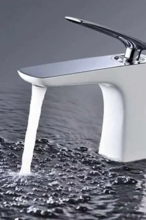 Robinet mitigeur lavabo - Chromé/ Blanc - Concep‘t Top Vente