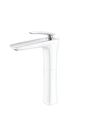 Robinet mitigeur lavabo surélevé - chromé/Blanc - Concep‘t Prix Réduit