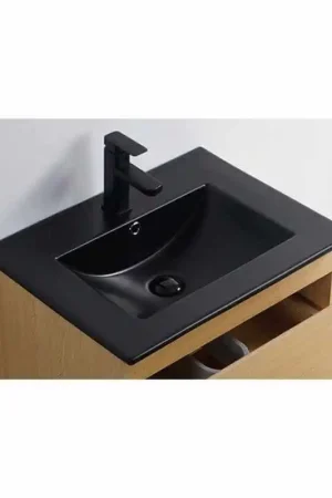 Vasque céramique à encastrer - noir mat - 80x46 cm - Bali Acheter En Ligne
