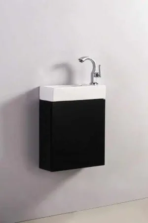 Satisfait Ou Remboursé Pack Minimalist Blanc gauche + Meuble Lave main Noir Dark