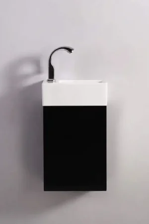 Expédié Aujourd'hui Pack Essento blanc droite + Meuble Lave main Noir Dark