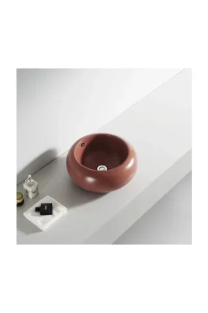 Affaire À Saisir Vasque à Poser Galet - Céramique Terracotta - 43 cm - Ove