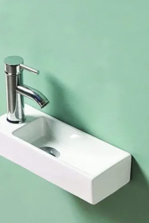 Bon Plan Pack Minimalist gauche + Robinet eau froide Slim + Bonde clic clac