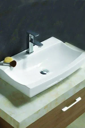 Vasque à Poser Rectangle 48 cm Outlet Céramique - Cosmopolitan Bon Marché