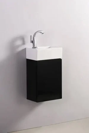 Meuble Lave main - Noir - Dark - 30x18 cm - Essento Soldes