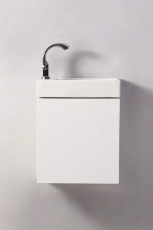 Meuble Lave main - Blanc - City - 38x14 cm - Minimalist Populaire