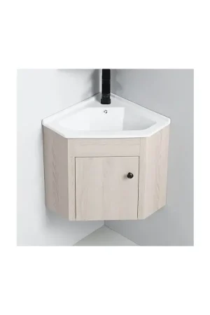 Meuble Bas d‘angle salle de bain Chêne Gris 42x42 cm - Scandinave Meilleure Vente