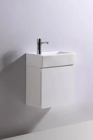 Bon Marché Pack Studio Blanc droite + Meuble Lave main Blanc City