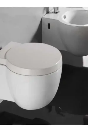 Abattant WC Design Suspendu Blanc en duroplastic - Charm Prix Bas