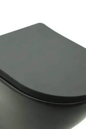 Commande En Gros Abattant pour WC Design Suspendu Noir Mat type duroplastic - Cort