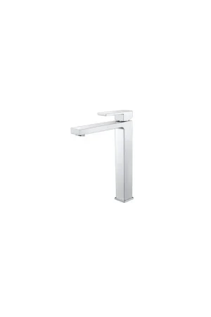 Robinet mitigeur lavabo carré surélevé - Chromé - Cube Promotion