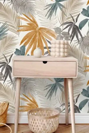 Papier peint intissé jungle ocre GRANDECO Achetez Aujourd'hui