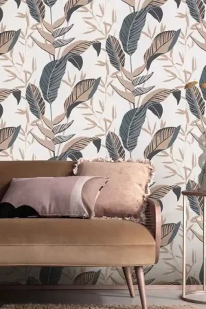 Réduction Papier peint intissé palme beige ERISMANN