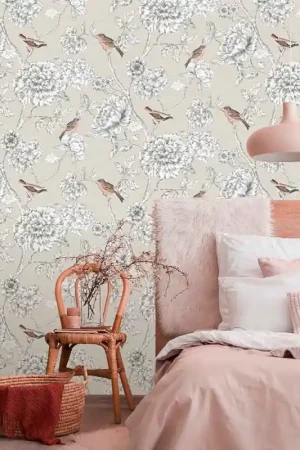 Papier peint intissé floral bucolique Offre Du Jour