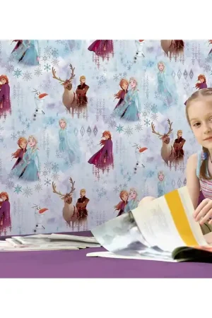 Remise Papier peint enfant motifs Reine des Neiges 2