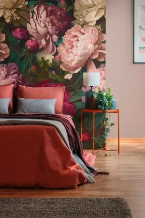 Jusqu'à Épuisement Des Stocks Papier peint panoramique intissé fleur géante rose L159 x 280H cm