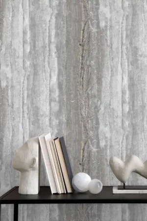 Commande En Gros Papier peint marbre végétal gris