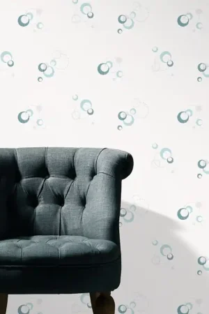 Quantité Limitée Papier peint vinyle cercle bleu