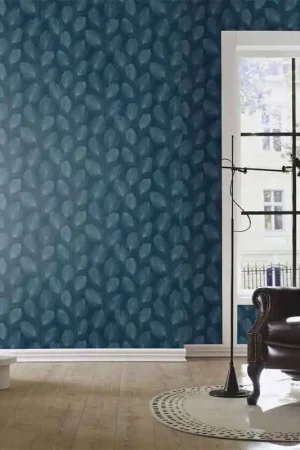 Must-Have Papier peint intissé plume bleu marine
