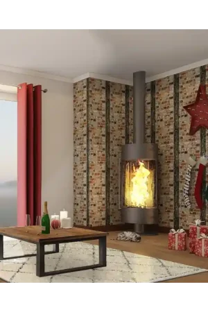 Papier peint effet mur de briques rouges Quantité Limitée