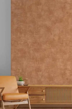 Papier peint intissé effet béton ocre Populaire