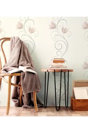 Papier peint intissé lessivable fleur arabesque Prix Choc