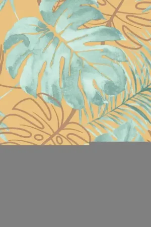 Livraison Express Papier peint intissé jungle monstera coloris jaune