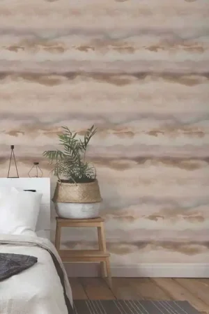 Papier peint intissé brume beige et rose Petit Prix