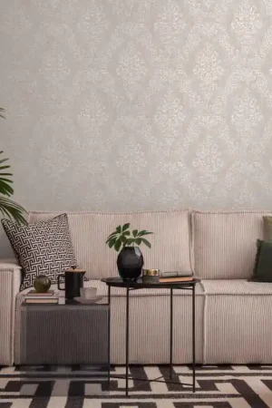 Papier peint intissé baroque beige lin AS Création Meilleur Choix