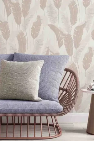 Marque Papier peint intissé feuillage nacre ERISMANN