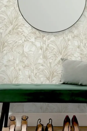 Papier peint intissé végétal scandinave beige GRANDECO Super Prix