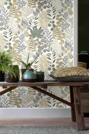 Papier peint intissé motif fougères Bon Plan