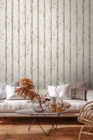 Papier peint intissé planche de bois beige AS CREATION Retour Gratuit