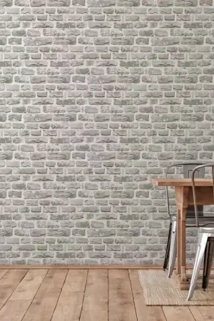 Meilleure Vente Papier peint intissé brique gris beige