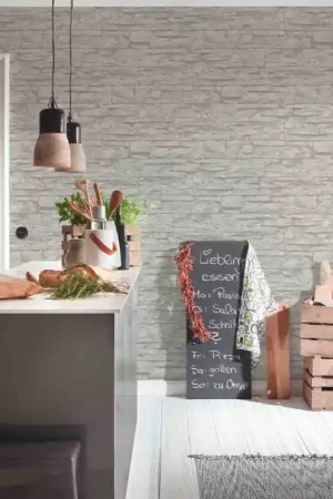 Expédition Rapide Papier peint intissé mur en craie gris AS CREATION